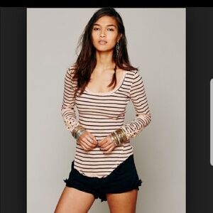 Free People Crocheted Hard Candy Shirt M